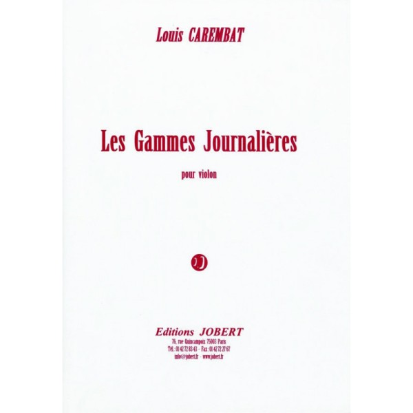 Carembat gammes journalières partition