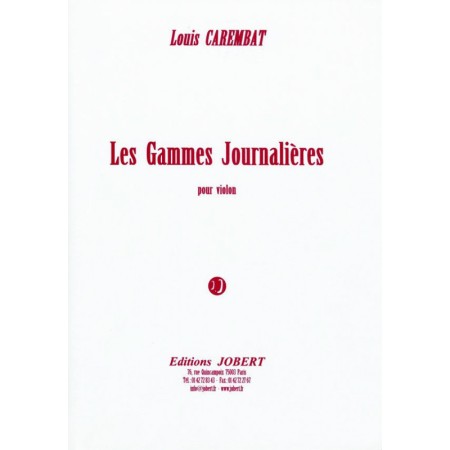 Carembat gammes journalières partition