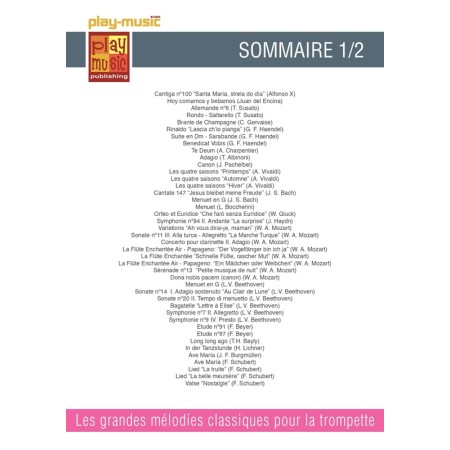 Les grandes mélodies classiques pour la trompette partition