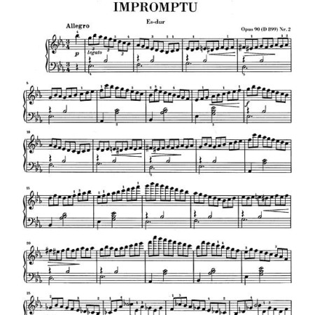 Schubert impromptu n°2 partition