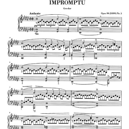 Schubert impromptu n°3 partition