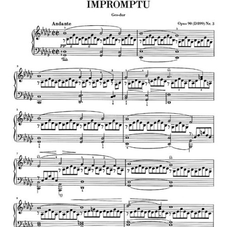 Schubert impromptu n°3 partition