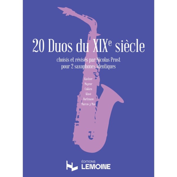 20 duos du 19e siècle partition saxophone