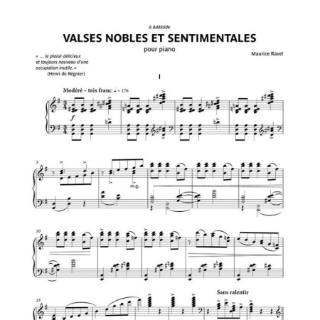 Valses nobles et sentimentales partition