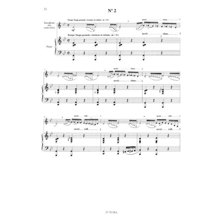Piazzolla tango études partition