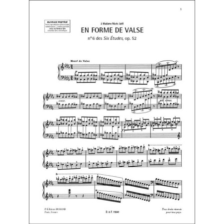 Camille Saint-Saëns partition piano