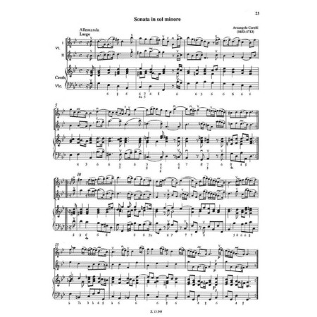 Pejtsik the baroque trio sonata partition