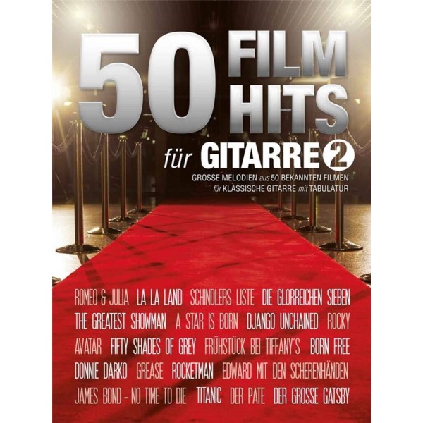 50  film hits für gitarre partition