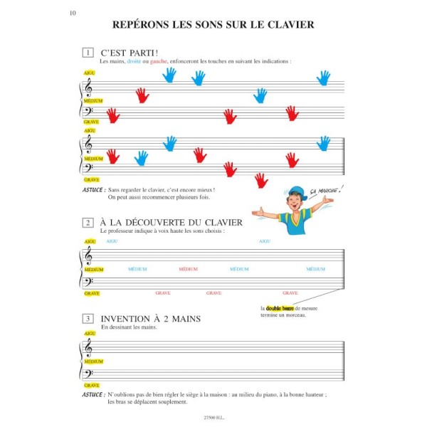 Le piano en couleurs partition