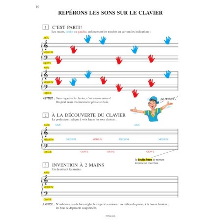 Le piano en couleurs partition