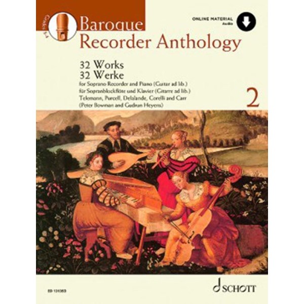 Partition flûte à bec baroque recorder anthology