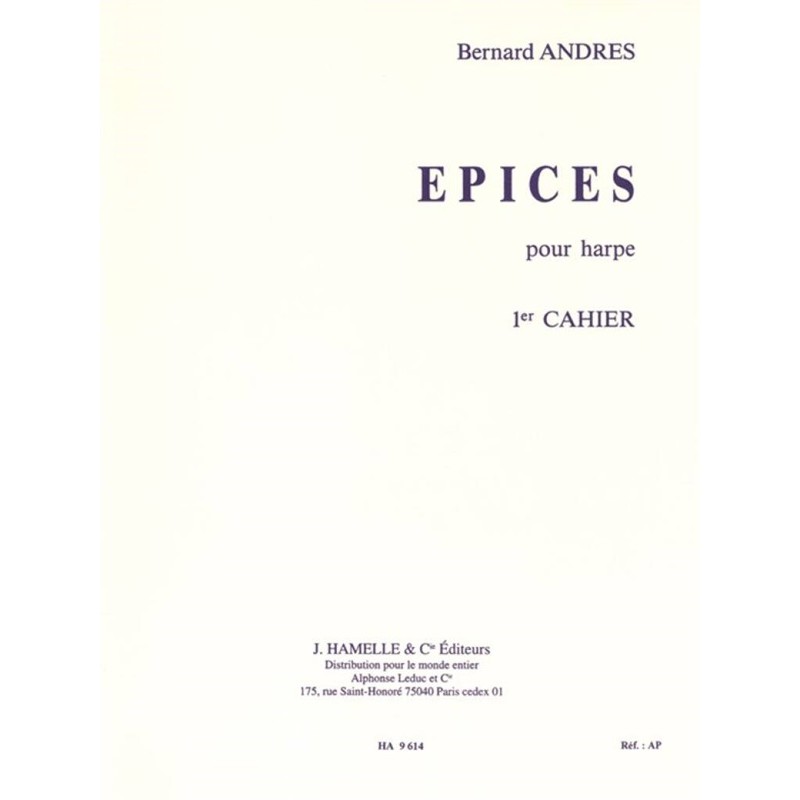 Bernard andres épices partition Bernard andres épices partition