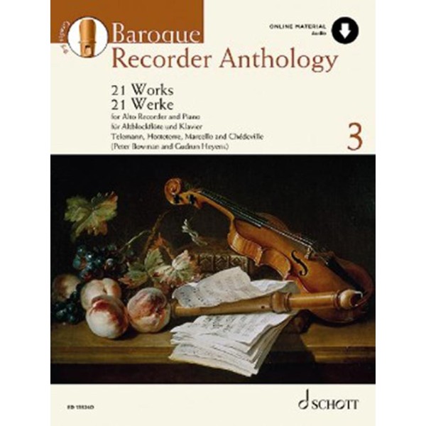 Baroque recorder anthology partition flûte à bec