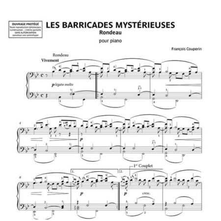 Couperin les barricades mystérieuses partition