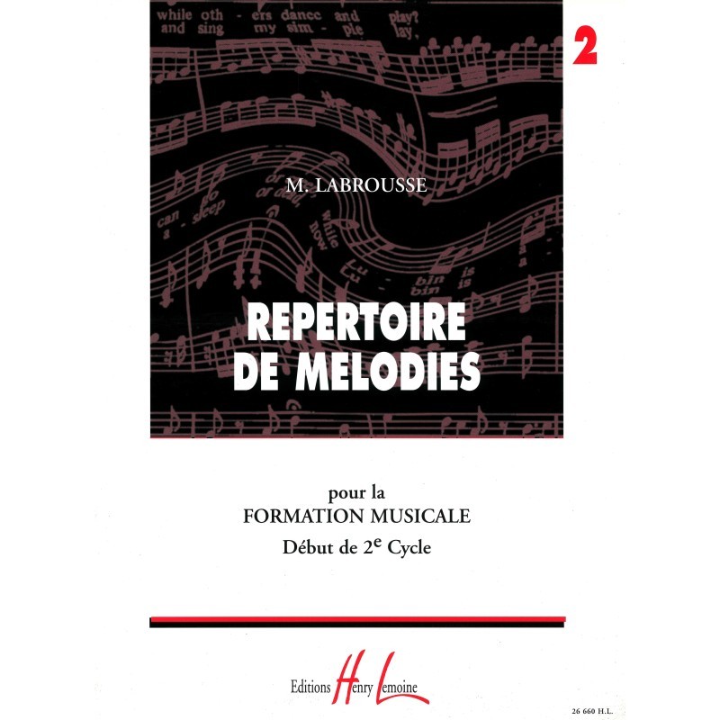 marguerite labrousse Répertoire de mélodies partition marguerite labrousse Répertoire de mélodies partition