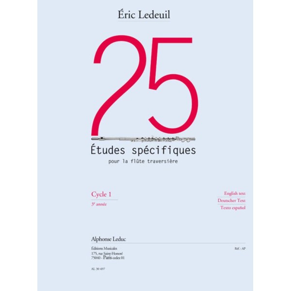 25 etudes specifiques partitions flûte