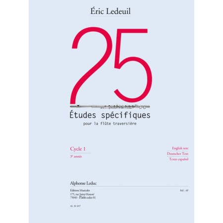 25 etudes specifiques partitions flûte