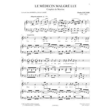 airs d'opéras comiques partition mezzo