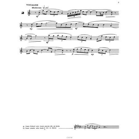 partition calmel 18 etudes pour clarinette