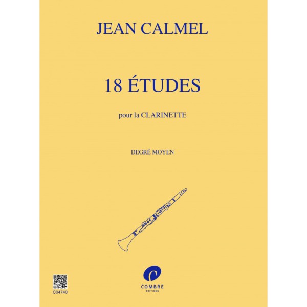 partition calmel 18 etudes pour clarinette