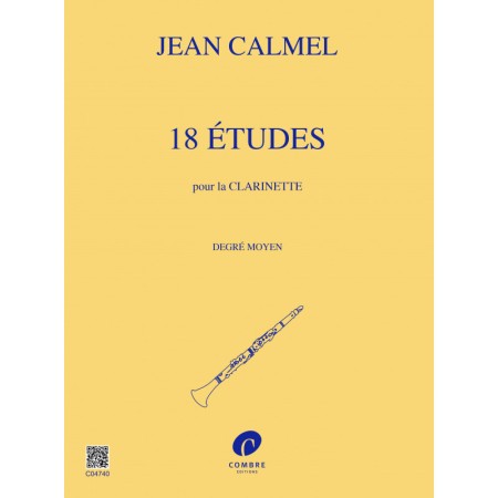 partition calmel 18 etudes pour clarinette