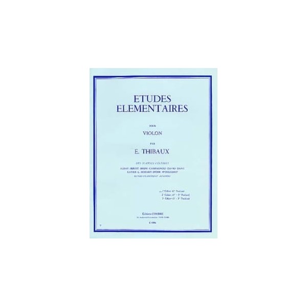 Thibaux études elemantaires partition violon