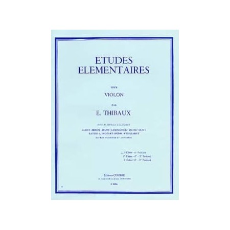 Thibaux études elemantaires partition violon