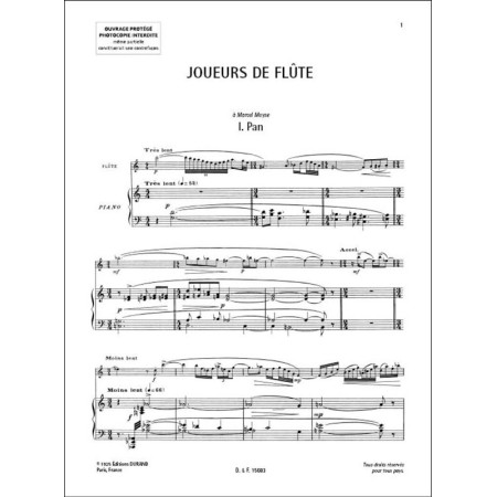 roussel joueurs de flute partition