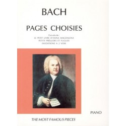 Partition PAGES CHOISIES de BACH