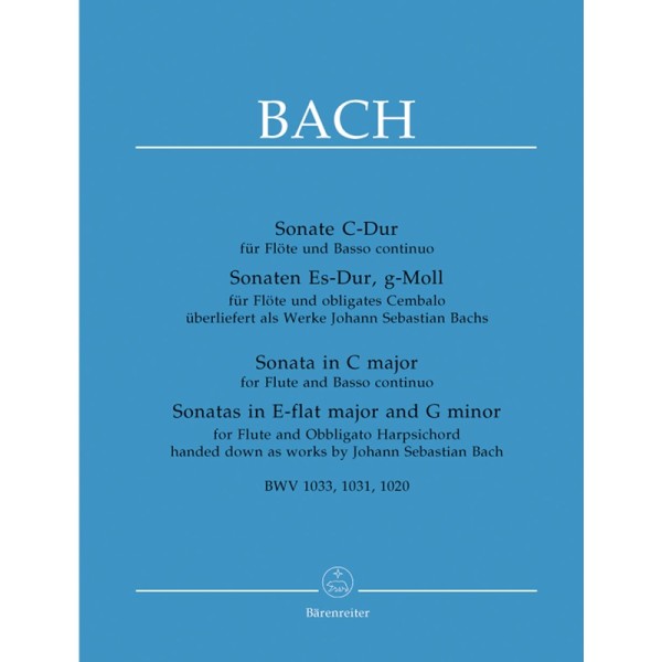 bach sonates pour flute barenreiter