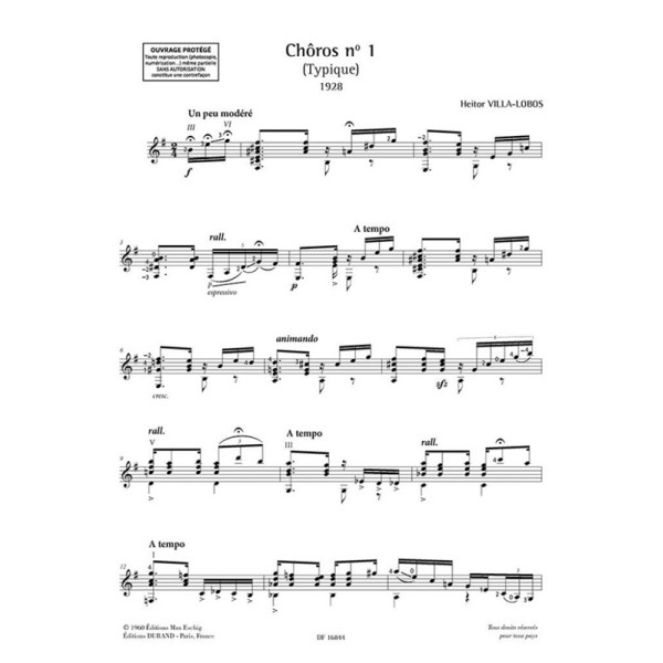 villa lobos choros partition
