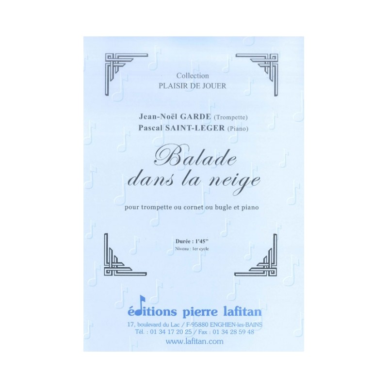 partition trompette balade dans la neige