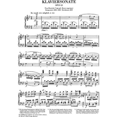 schumann sonate piano opus 22 partition