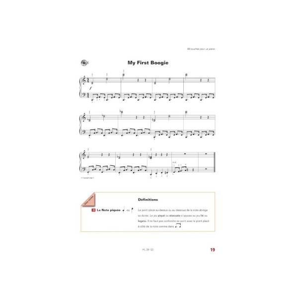 88 touches pour un piano partition