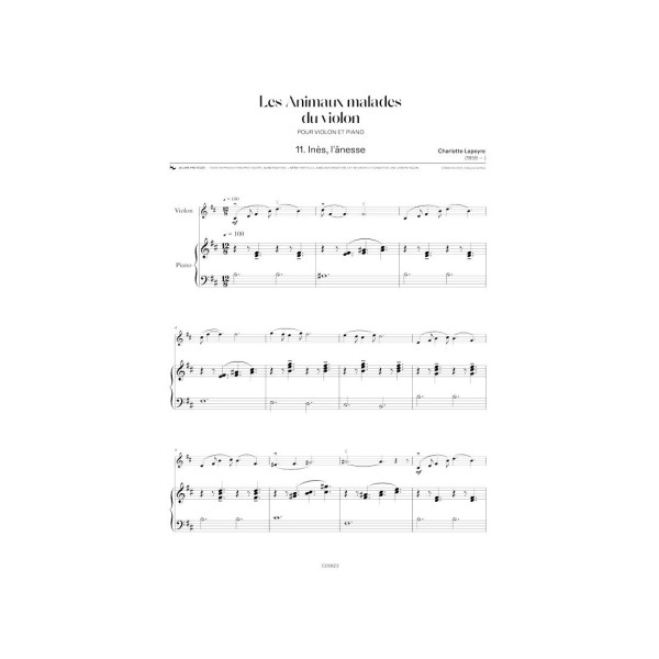 les animaux malades du violon partition