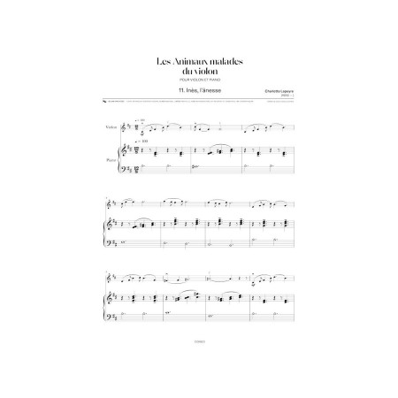 les animaux malades du violon partition