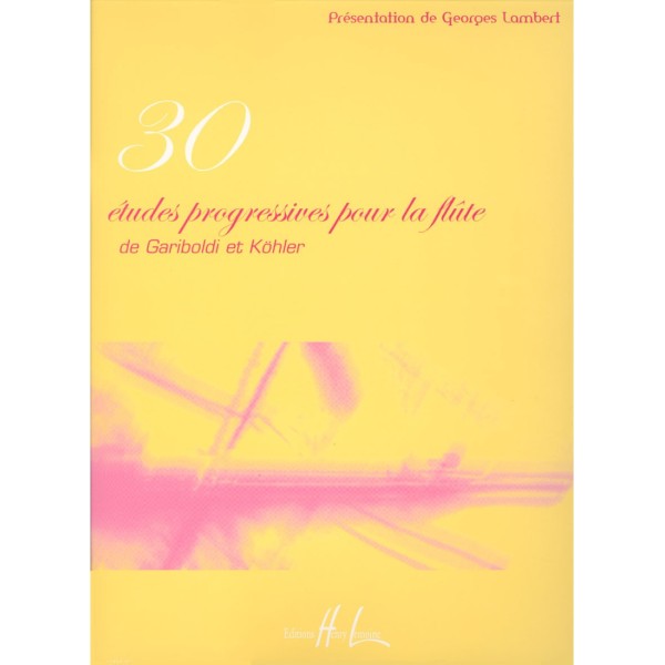 gariboldi 30 etudes progressives partition flute