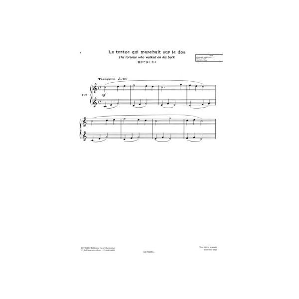 les animaux magiques partition piano