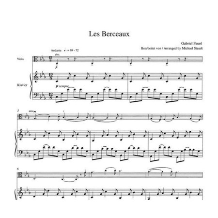 gabriel faure 4 mélodies partition alto