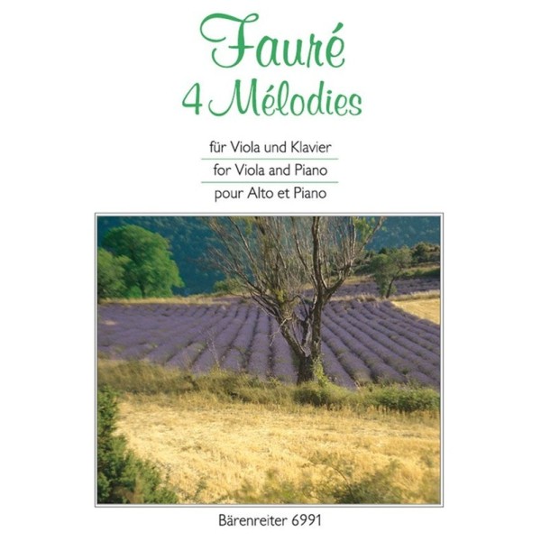 gabriel faure 4 mélodies partition alto