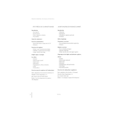 petit precis de clarinette basse partition