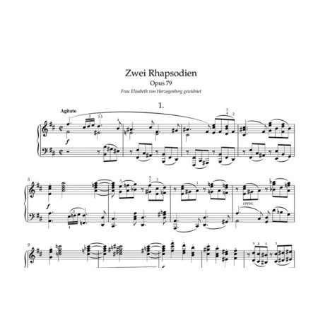 brahms rhapsodies opus 79 partition