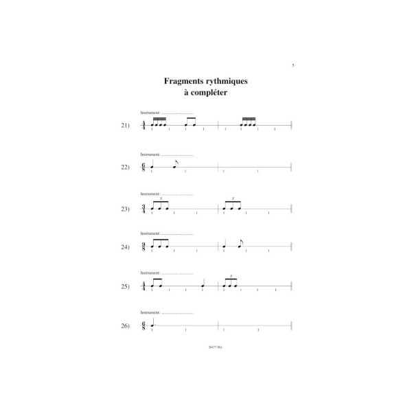 tests d'écoute volume 2 partition