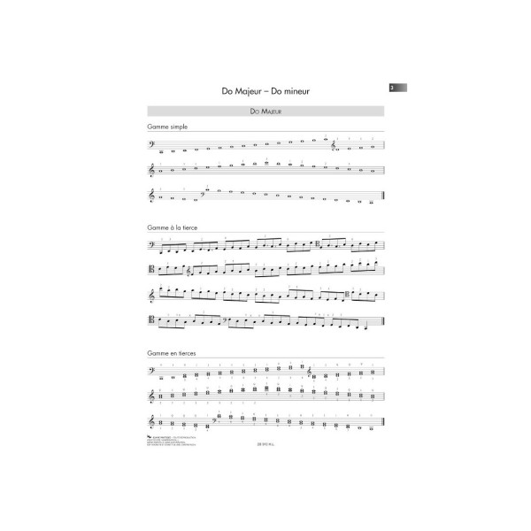 les gammes au violoncelle partition