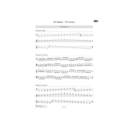 les gammes au violoncelle partition