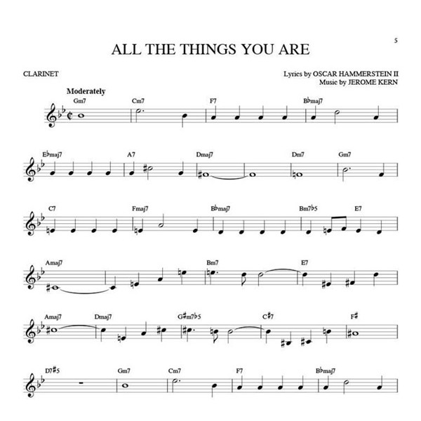 101 jazz songs partition clarinette