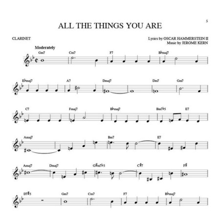 101 jazz songs partition clarinette