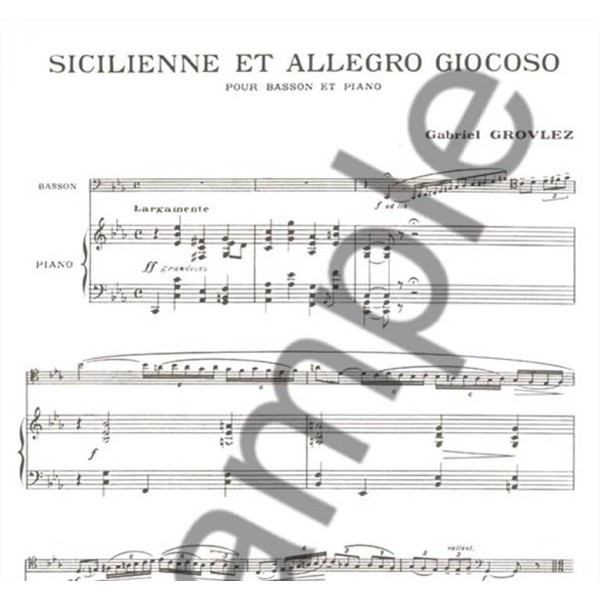 grovlez sicilienne et allegro partition