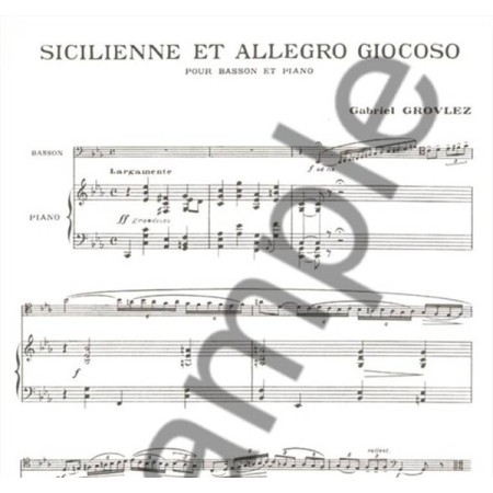 grovlez sicilienne et allegro partition