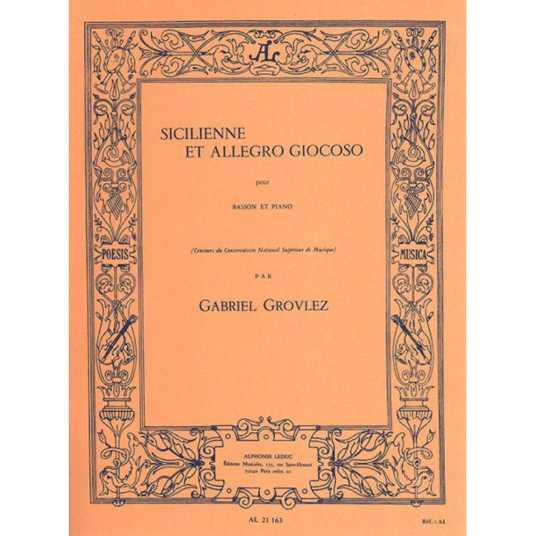 grovlez sicilienne et allegro partition